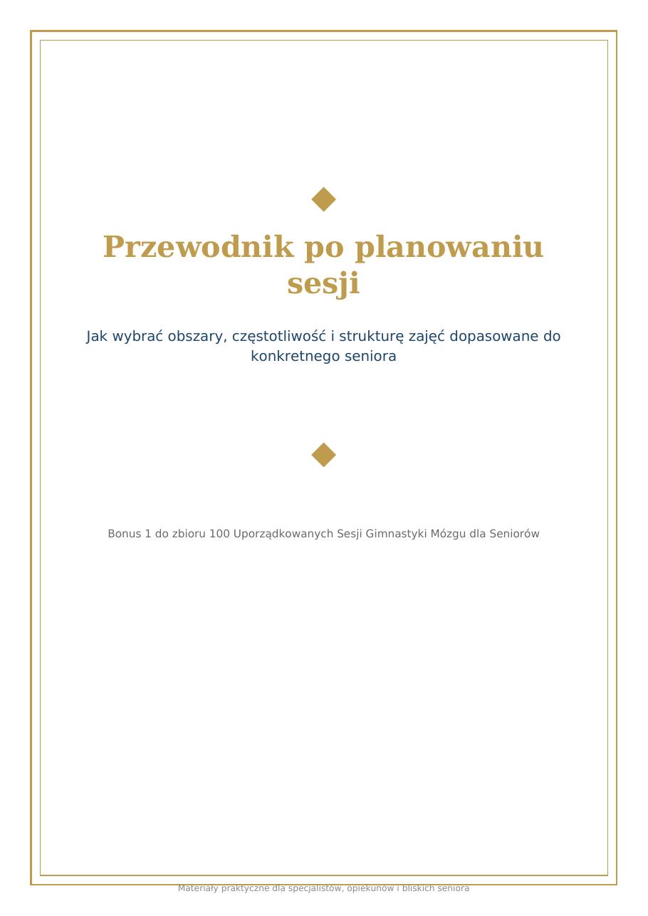 Okładka: Przewodnik po planowaniu sesji