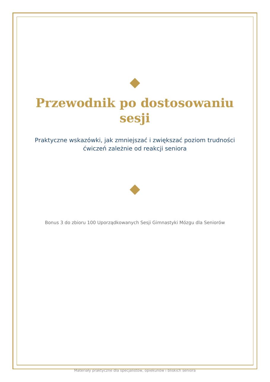 Okładka: Przewodnik po dostosowaniu sesji
